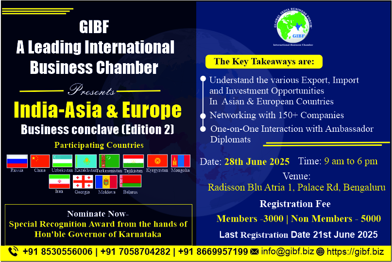 Upcoming Events 2025 - India-Asia & Europe Business Conclave (Edition 2)