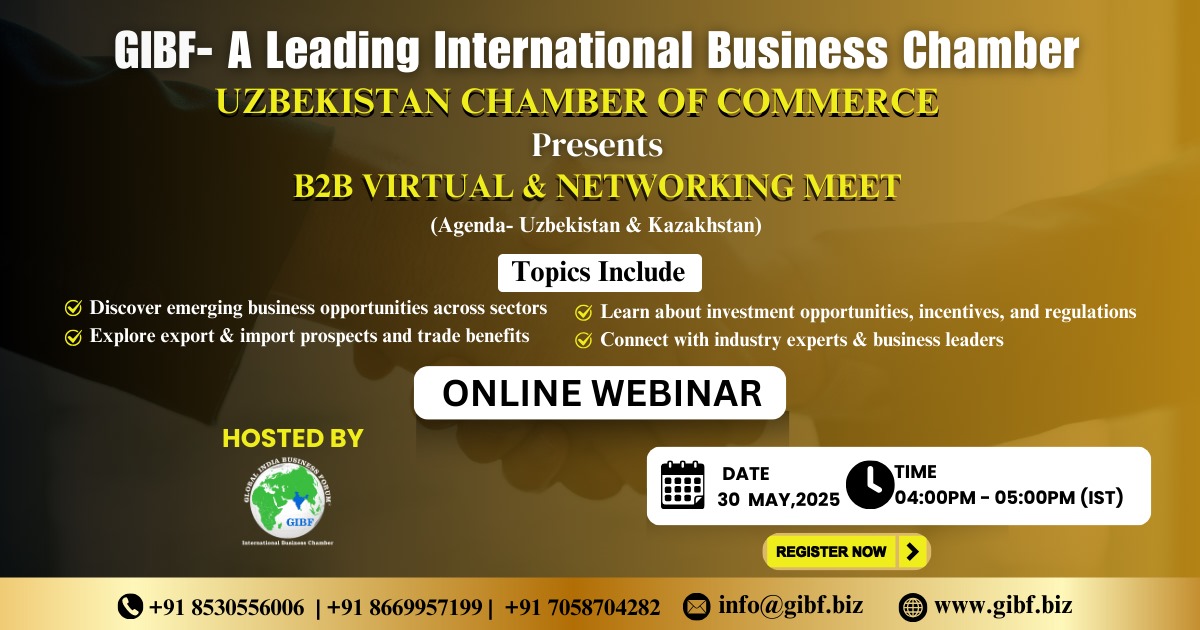Upcoming Events 2025 - Webinar with Uzbekistan Chambers of Commerce