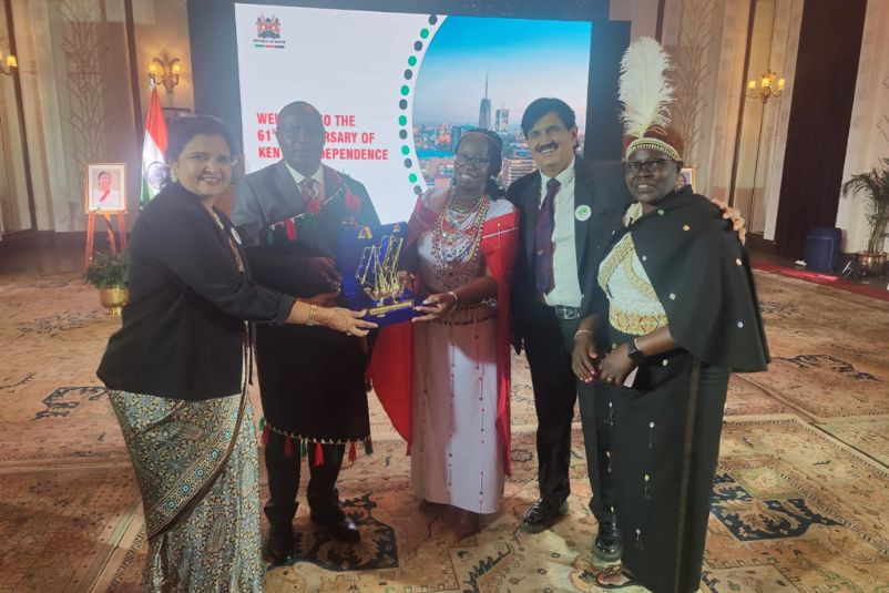 Dr. Jitendra Joshi and Deepali Gadkari representing GIBF at Kenya National Day celebration