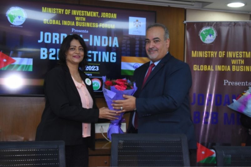 Delegates from Jordan and GIBF officials at MoU signing event