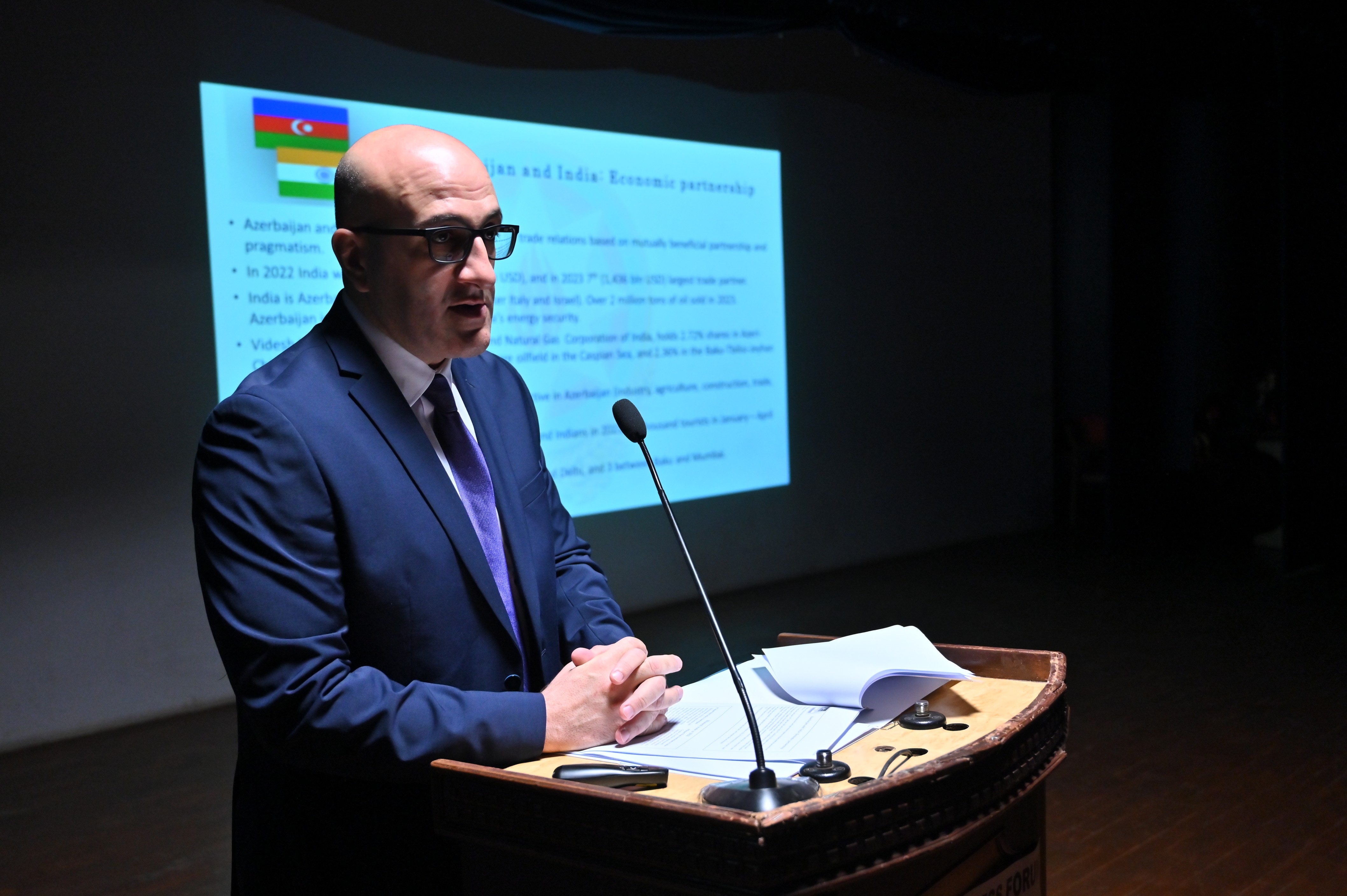 GIBF Past Event - 2024 - India-Central Asia Business Conclave - H.E. Mr.  Elchin Huseynli, Ambassador of the Republic of Azerbaijan to the Republic of India, Speech