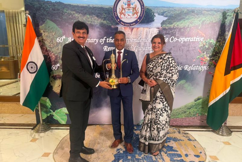 GIBF President Dr. Jitendra Joshi at Guyana National Day Celebrations