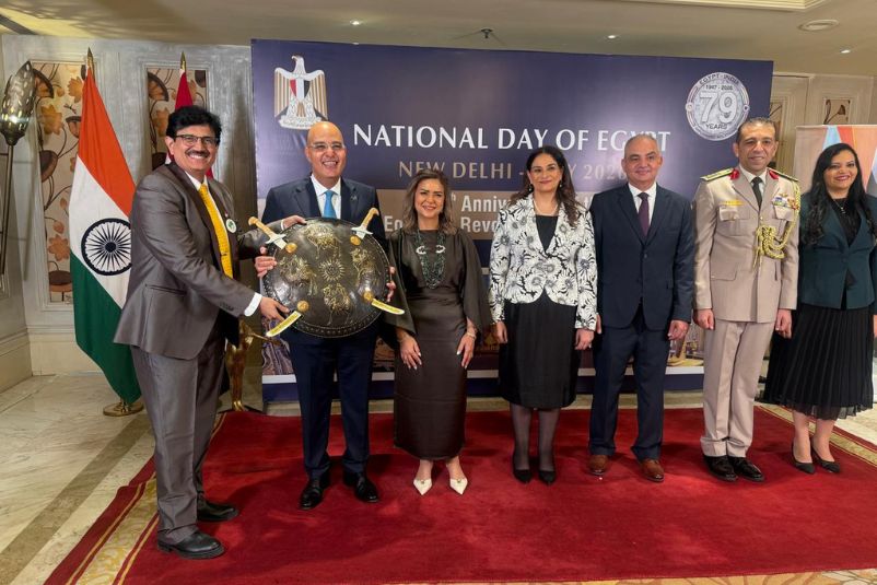 GIBF President Dr. Jitendra Joshi at Egypt's National Day (Revolution Day) Celebrations