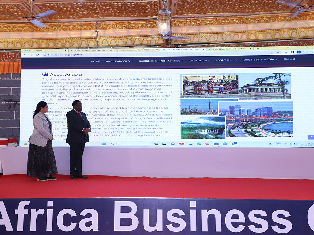 Ambassador Demeke Atnafu Ambulo at the Global India Business Forum event