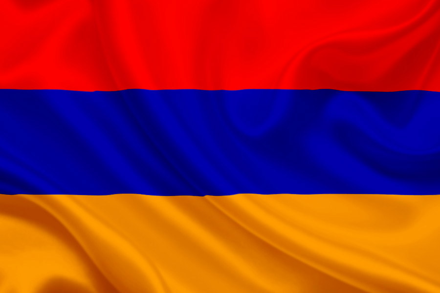 Celebrating with Central Asia and East Europe Countries - Armenia Flag