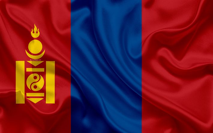 Celebrating with Central Asia and East Europe Countries - Mongolia Flag