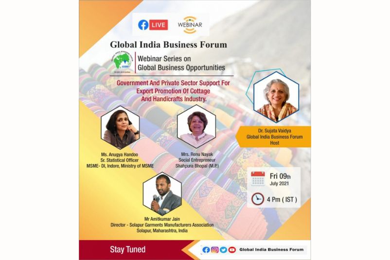 GIBF Sectorwise Webinar 2021 - Government and Private Sector Support for Export Promotion of Cottage and Handicrafts Industry 
